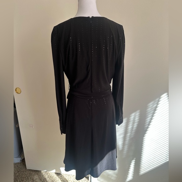 DKNY Black Long Sleeve Wrap Dress - Picture 10 of 15